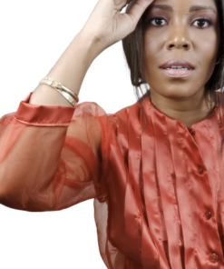 Blusa de Organza y Satin para mujer - Organza and satin blouse - SAMNA