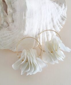 Aretes - Argollas - Hoops earrings - Baila Morena - EMPAPELARTE - Shop Tropical Edge - Blanco