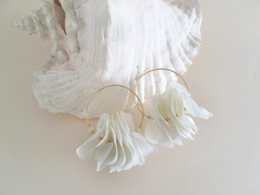 Aretes - Argollas - Hoops earrings - Baila Morena - EMPAPELARTE - Shop Tropical Edge - Blanco