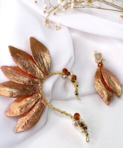 Aretes Earcuff Nela - Earcuff Earrings Nela - Shop tropical edge - Bronce