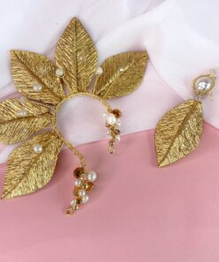 Aretes Earcuff Nela - Earcuff Earrings Nela - Shop tropical edge - Dorado