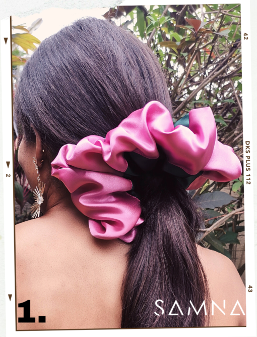 satin scrunchies - cola de cabello de satin