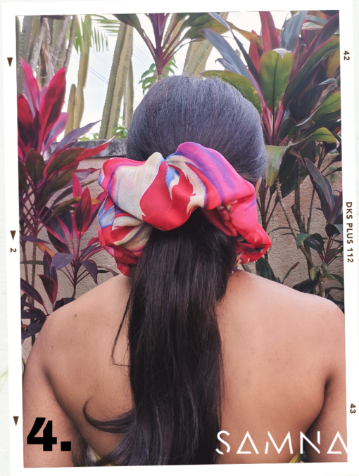 chiffon scrunchies - cola de cabello de chifon