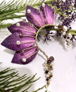 EARCUFF NELA - ARETE HECHO A MANO - EMPAPELARTE - SHOPTROPICAL EDGE