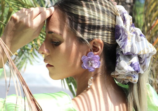 ARETES - EARRINGS - HECHO A MANO - HANDMADE - CLAUDIA - EMPAPELARTE