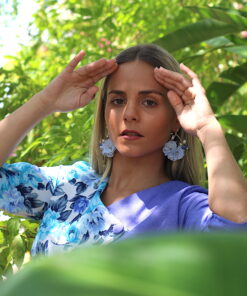 ARETES - EARRINGS - ARLYNNE - EMPAPELARTE - HECHO A MANO - HANDMADE