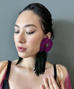 ARETES HECHOS A MANO CON PLUMAS - EMPAPELARTE - SHOPTROPICAL EDGE