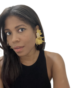 EMPAPELARTE - SHOPTROPICALEDGE - ARETES DORADOS HECHO A MANO - GOLD HANDMADE EARRINGS -