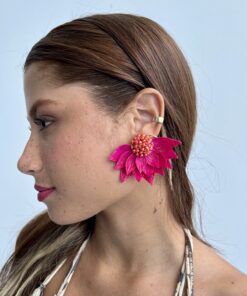 EMPAPELARTE - SHOP TROPICAL EDGE - ARETES ROSADOS - hechos a mano