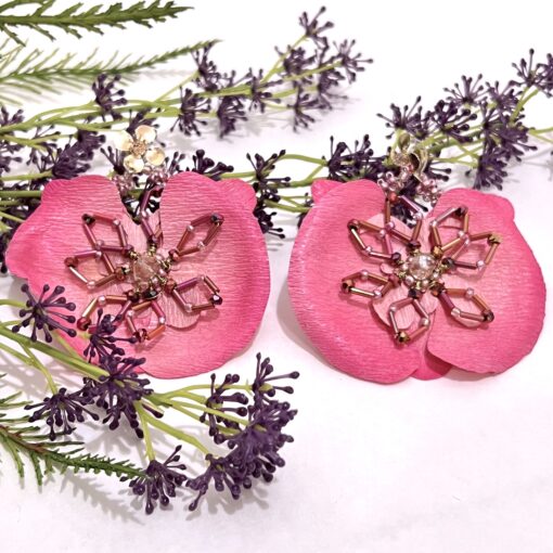 EMPAPELARTE - SHOP TROPICAL EDGE - PINK HANDMADE EARRINGS